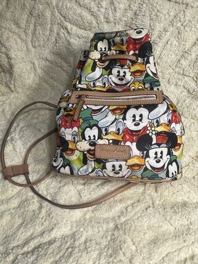 Dooney & Bourke Mickey & Friends Faces Drawstring Backpack